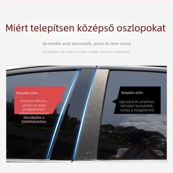 BMW középső oszlop dekoratív fólia, fényes fekete BC, G30, F30, E46, E90, F150, F18G20 modellekhez