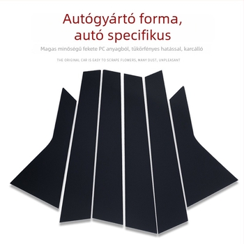 BMW középső oszlop dekoratív fólia, fényes fekete BC, G30, F30, E46, E90, F150, F18G20 modellekhez