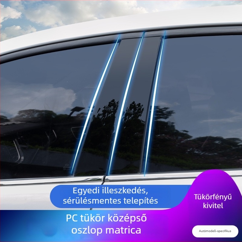 VW Jetta középső oszlop dekorbetét PC műanyagból, 2006-2011 és 2019-2021 modellekhez