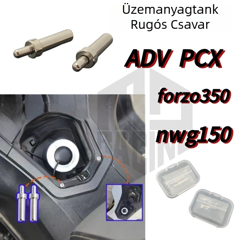 Motoros üzemanyag-tank fedél kiegészítő rugó kilökőcsap – rozsdamentes acél, kompatibil Honda PCX/ADV/Forzo