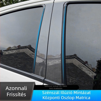 Hyundai i30 középső oszlop matricája (2007–2012), fényes fekete ablakkeret dekoráció