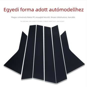 Peugeot középső oszlop ablakdísz PC műanyagból, kompatibilis a 301/308/408/206/207/307/5008 modellekkel, 2004–2023, automata váltó