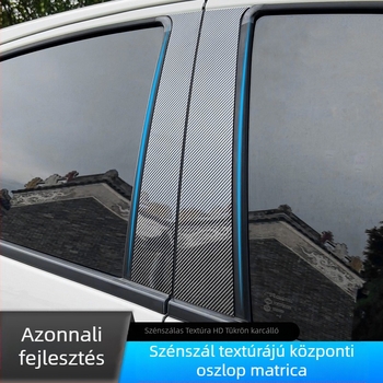 Ford Taurus 2010–2019 ablak díszítőcsík PC anyagból, fekete középső pillér matricával