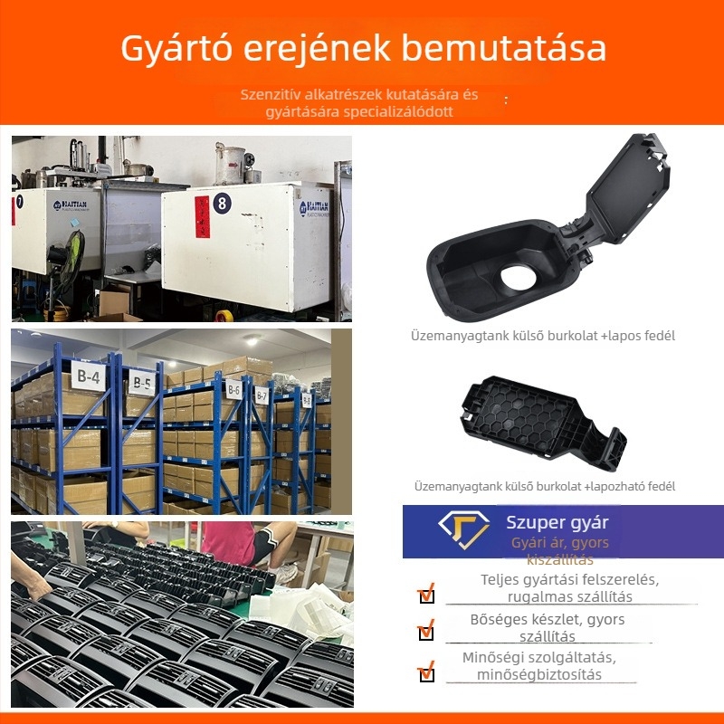 Mercedes-Benz GLC W253 Üzemanyag-tank fedél alap, PP anyag, beépített töltőnyílás