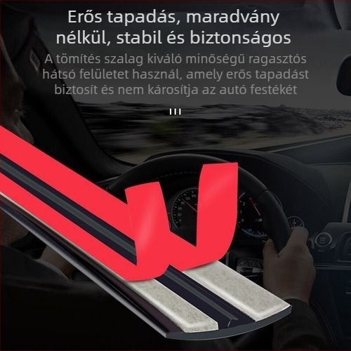 Autó tömítőszalag, T-alakú, modell 01, első és hátsó szélvédő és tető tömítése, univerzális illeszkedés