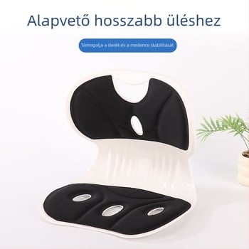 Ergonomikus deréktámaszos ülőpárna hosszú üléshez, integrált hátsó támasz és testtartás-korrekcióval