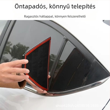 Hátsó ablak háromszög alakú légáramkivezető dekor matrica Hyundai Elantra Lingdong modellhez, 2016–2020