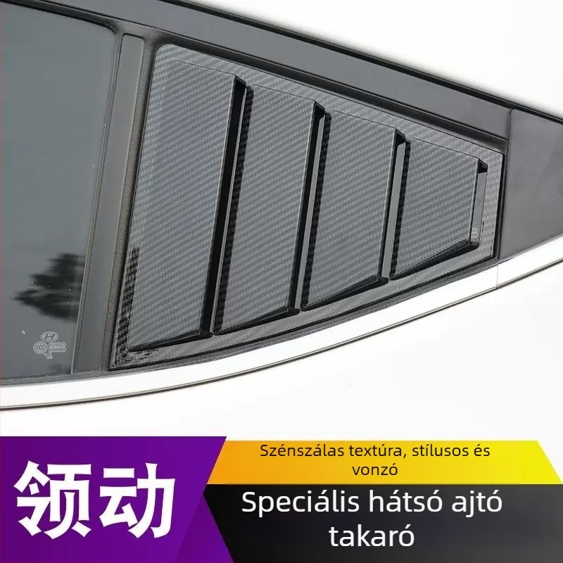 Hátsó ablak háromszög alakú légáramkivezető dekor matrica Hyundai Elantra Lingdong modellhez, 2016–2020