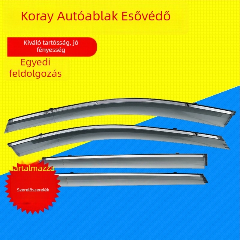 Kelide 2017 Autóablak esővédők, 4 darabos készlet, injekciós öntésű kivitel