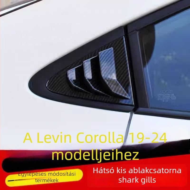 Toyota Corolla Levinhez hátoldali oldalsó háromszög lamellás dekoratív ablakmatrica (2019–2024)