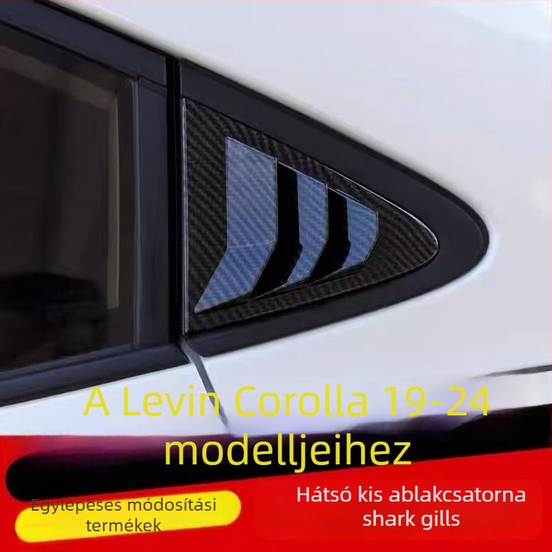 Toyota Corolla Levinhez hátoldali oldalsó háromszög lamellás dekoratív ablakmatrica (2019–2024)