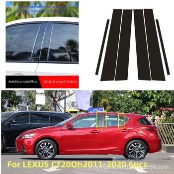 Fényes fekete középső oszlop ablakdíszítő elem Lexus CT200H, RX, NX, ES, UX, GS és GX460
