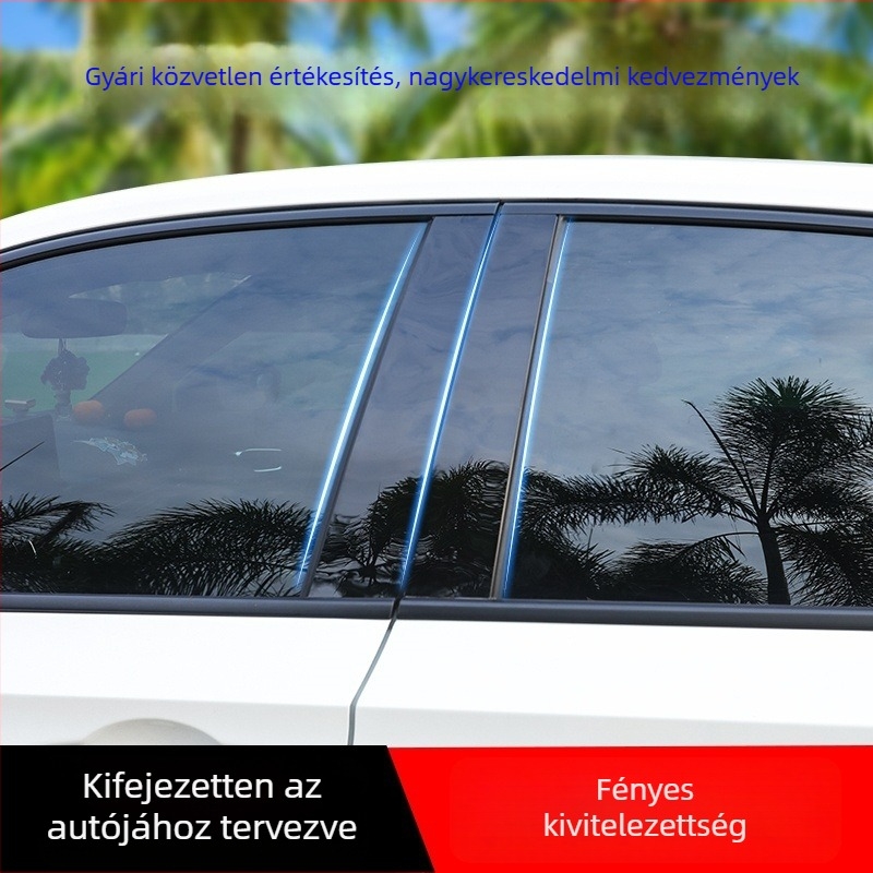 Cadillac ATS-L, XT5, XT4, XTS, CT5, CT4, CT6, SRX középső pillér dekor matricája – fényes fekete