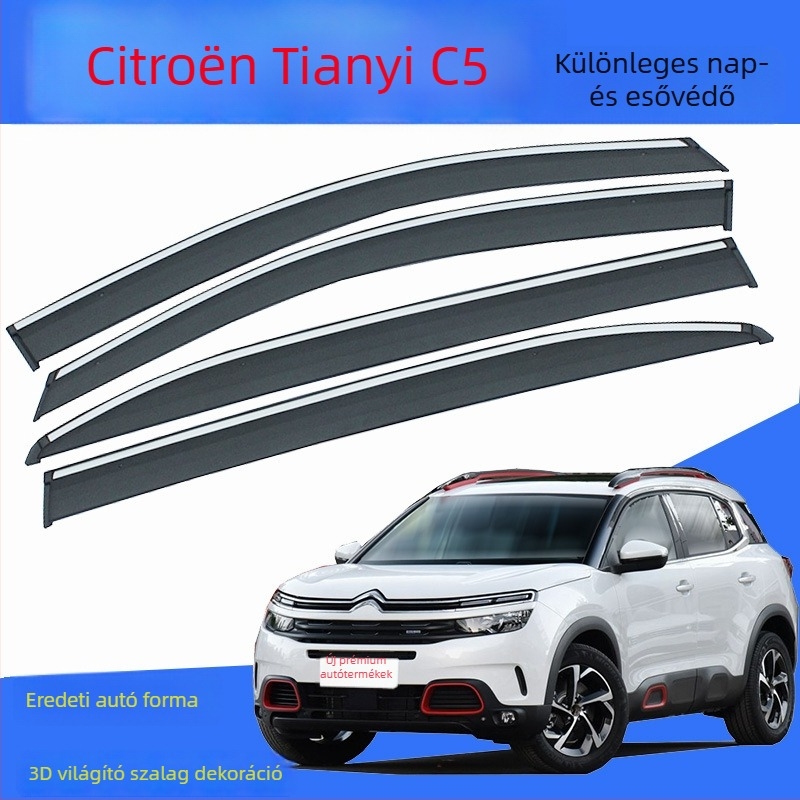 Tianyi C5 ablak esővédő, AirCross-kompatibilis, időjárásálló, 4 darabos készlet