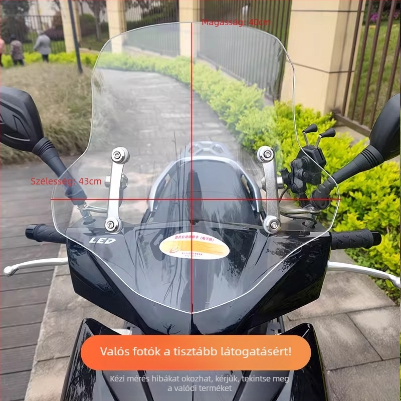 Motorkerékpár szélvédő Haojue Afr125 és Suzuki Uy125-höz — gyanta anyagból, szélvédő stílus, napvédelmi funkció, Qi xing Márka