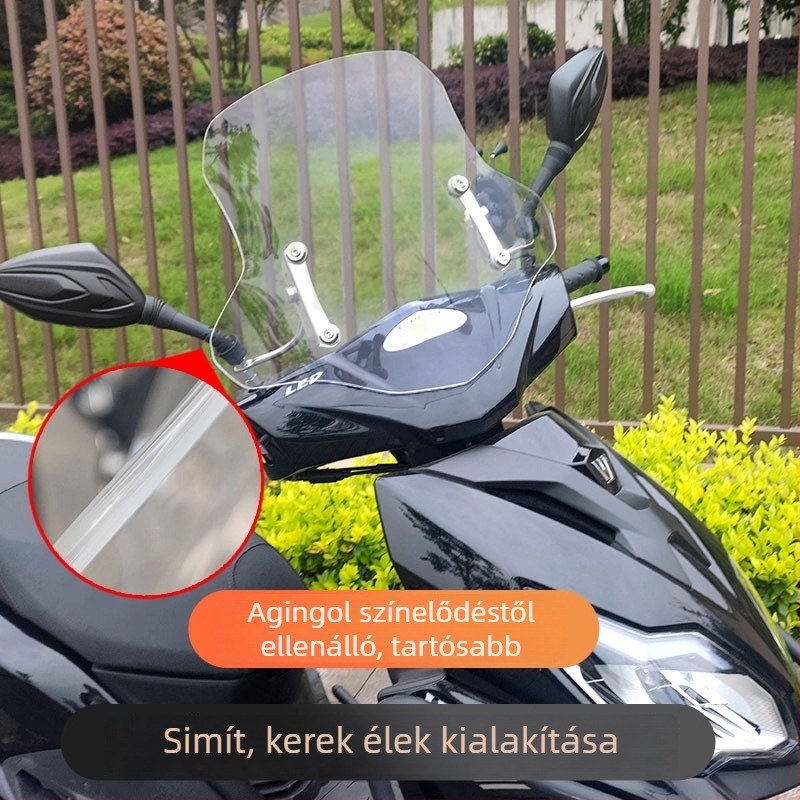 Motorkerékpár szélvédő Haojue Afr125 és Suzuki Uy125-höz — gyanta anyagból, szélvédő stílus, napvédelmi funkció, Qi xing Márka