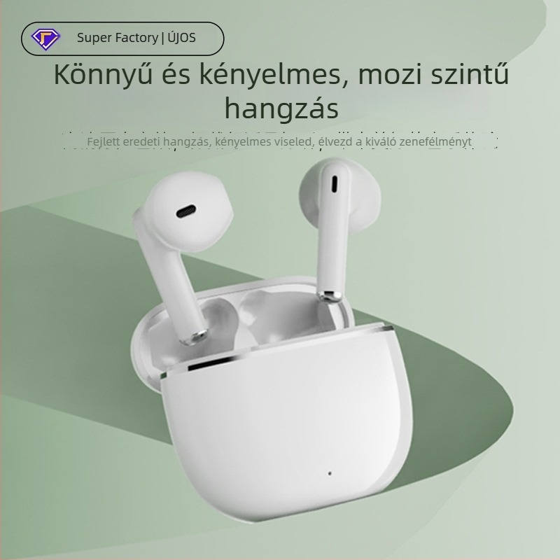 Fél-fülhallgató Bluetooth, ultra-kompakt, Hi-Fi hangzás, sztereó, mély basszus, hosszú üzemidő, zajcsökkentés