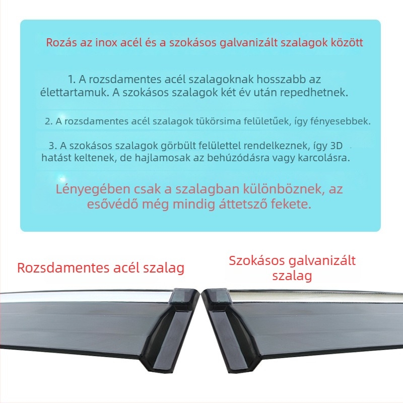 Pajero V73 ablak esővédő készlet, 4 db, akril