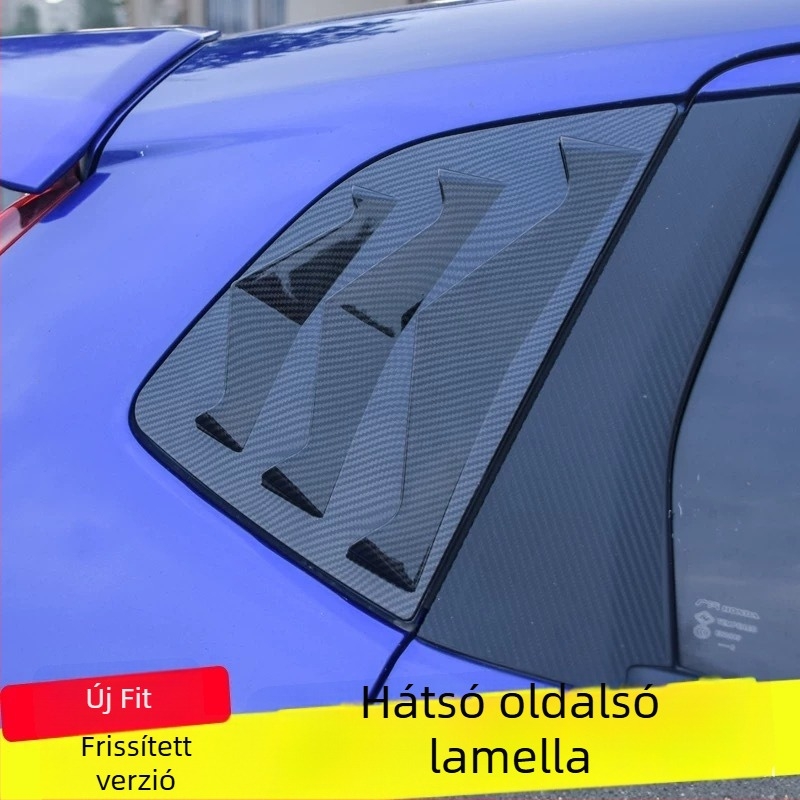 14-20 Honda Fit GK5 Hátsó oldalsó lamella módosító készlet, háromszög alakú ablak szellőző dekoráció, külső megjelenés frissítés