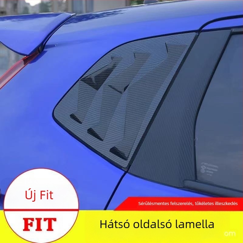 14-20 Honda Fit GK5 Hátsó oldalsó lamella módosító készlet, háromszög alakú ablak szellőző dekoráció, külső megjelenés frissítés