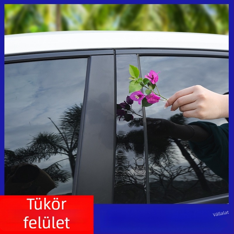 Autóablak oldalsó oszlop dekorációs matrica, PC tükrös felülettel Hyundai ix25 ix35