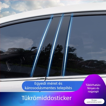Fekete ablakszépítő sáv és középső pillér matricája Cadillac Escalade 2007-2014