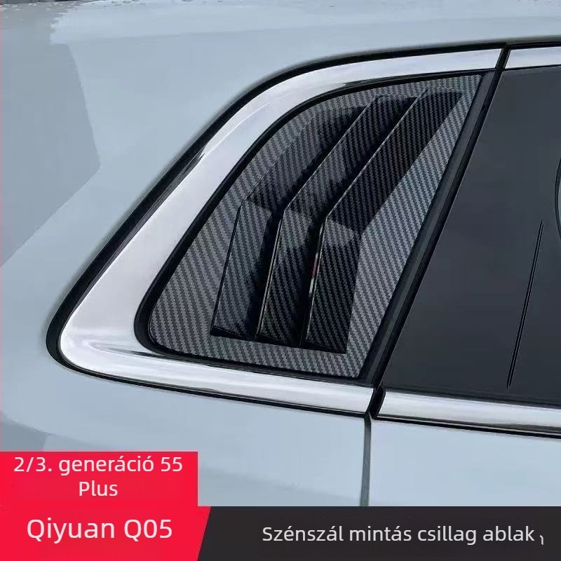 2/3 generációs 55Plus és Qiyuan Q05-höz készült külső hátsó oldalablak díszítő alkatrész
