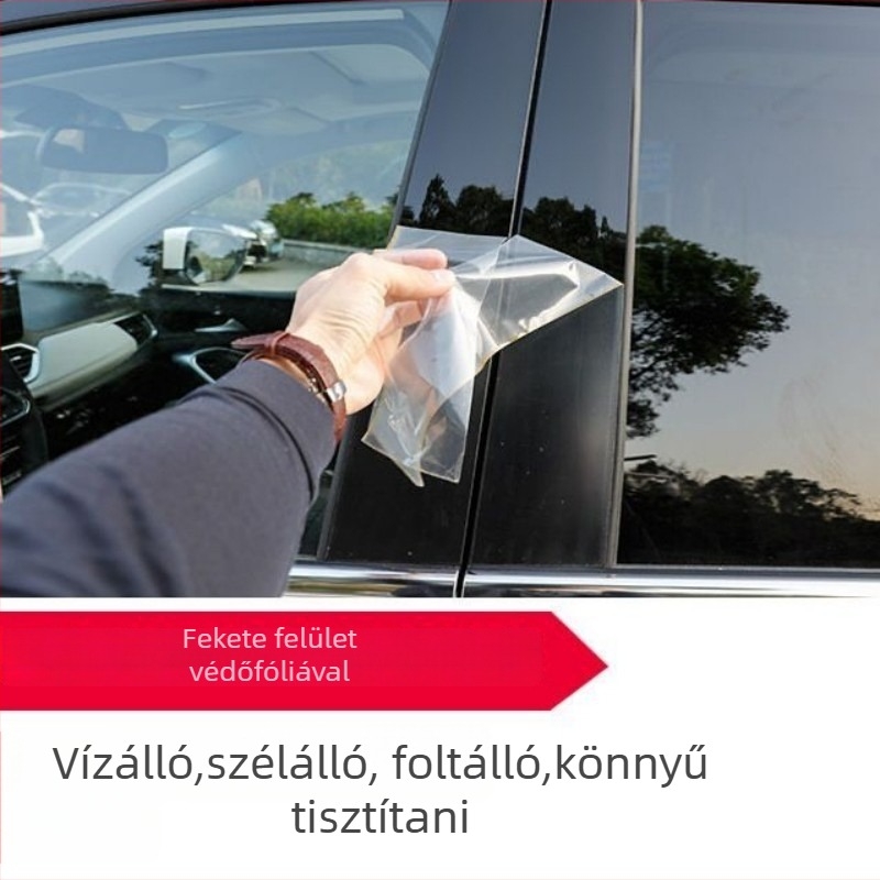 Autóablak-díszcsíkok Hyundai Santa Fe, Sonata 8–9. gen., Elantra | Középső pillér matricák | Anyag: PC műanyag | Nem testreszabható