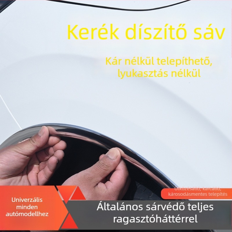 Univerzális dekoratív kerékív díszléc, szélesített, karcolás- és ütközésvédelmi