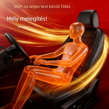 Autó fűtött üléspárna, kötött felület, selyem rost töltet, varrott él, minimalist dizájn, téli fűtés
