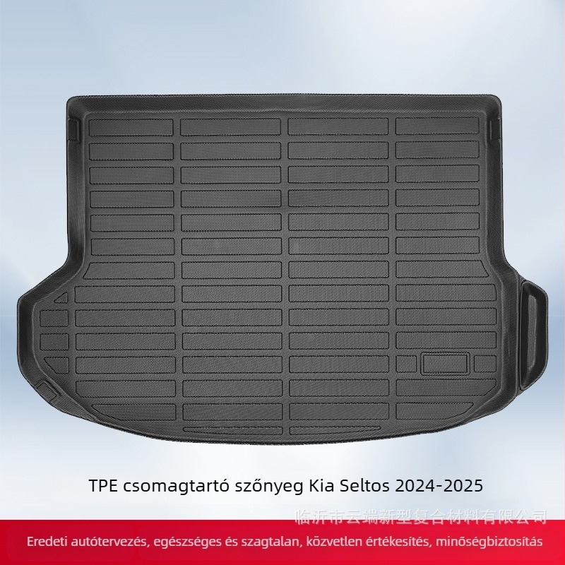 Kia Seltos 2024-2025 Első és hátsó autópadlók, TPE anyag, minden időjárási körülményekhez, 3D láb- és csomagtartó matrac, logó nyomtatás elérhető