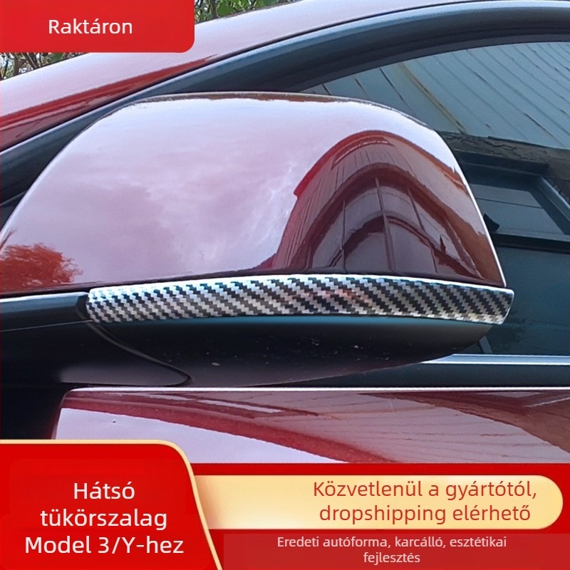 Tesla Model 3/Y visszapillantó tükre ütközésvédő csík – ABS anyag, kompatibilis Model 3/Y