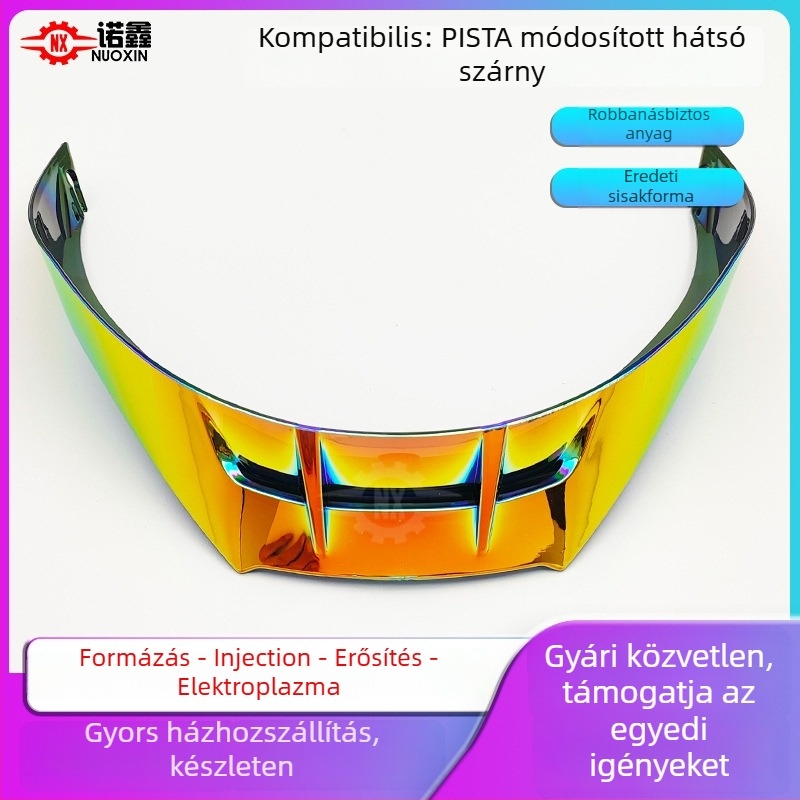 Sisak hátsó szárny — spoiler, UNDER ARMY márka, modell: Pista helmet rear wing, feldolgozás és testreszabás: Igen