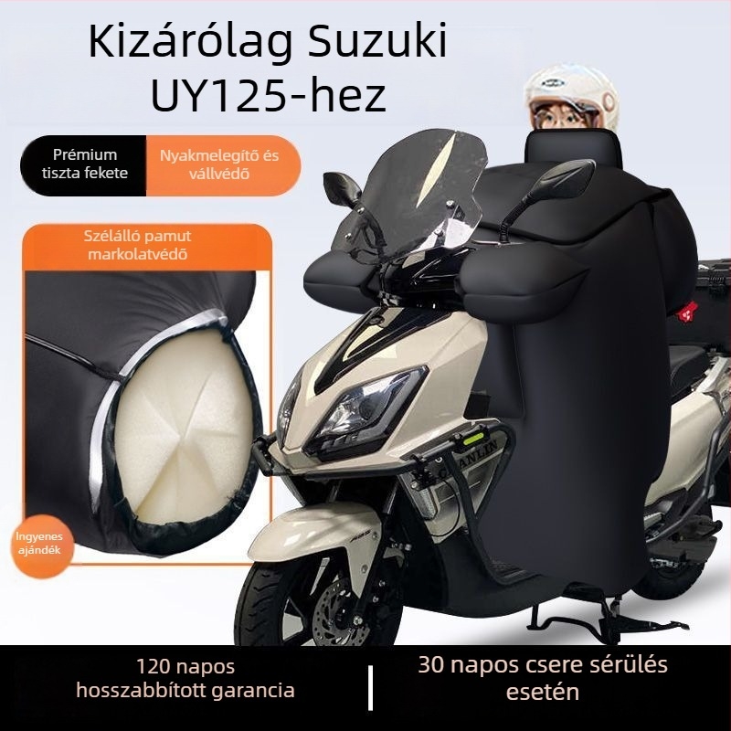 Suzuki Uy125 robogó téli szélvédő takaró fleece bélésével