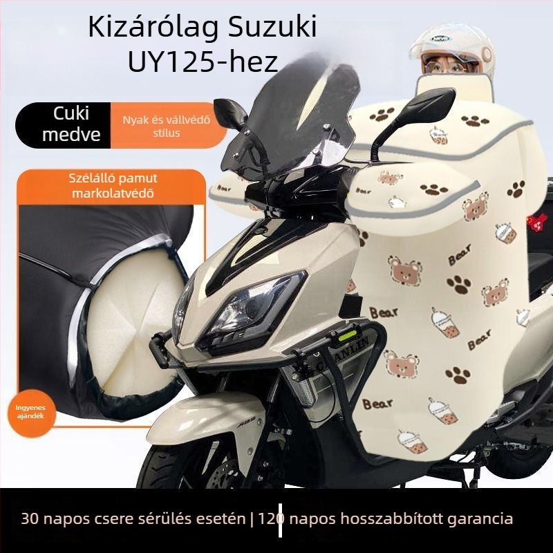 Suzuki Uy125 robogó téli szélvédő takaró fleece bélésével