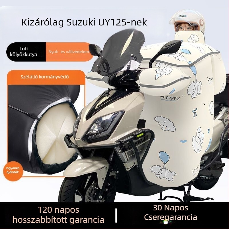 Suzuki Uy125 robogó téli szélvédő takaró fleece bélésével