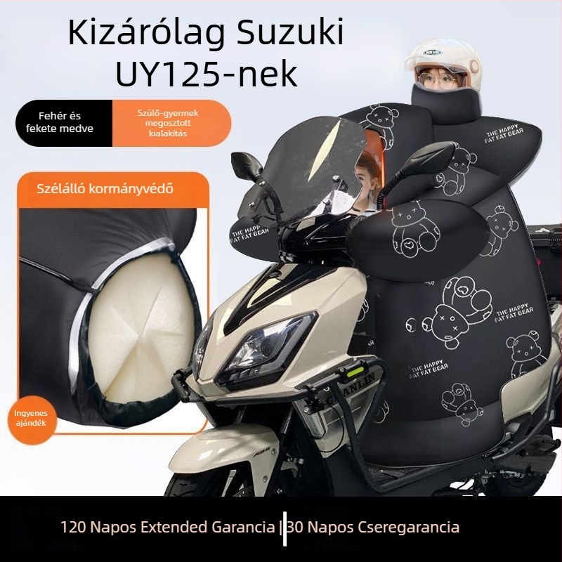 Suzuki Uy125 robogó téli szélvédő takaró fleece bélésével
