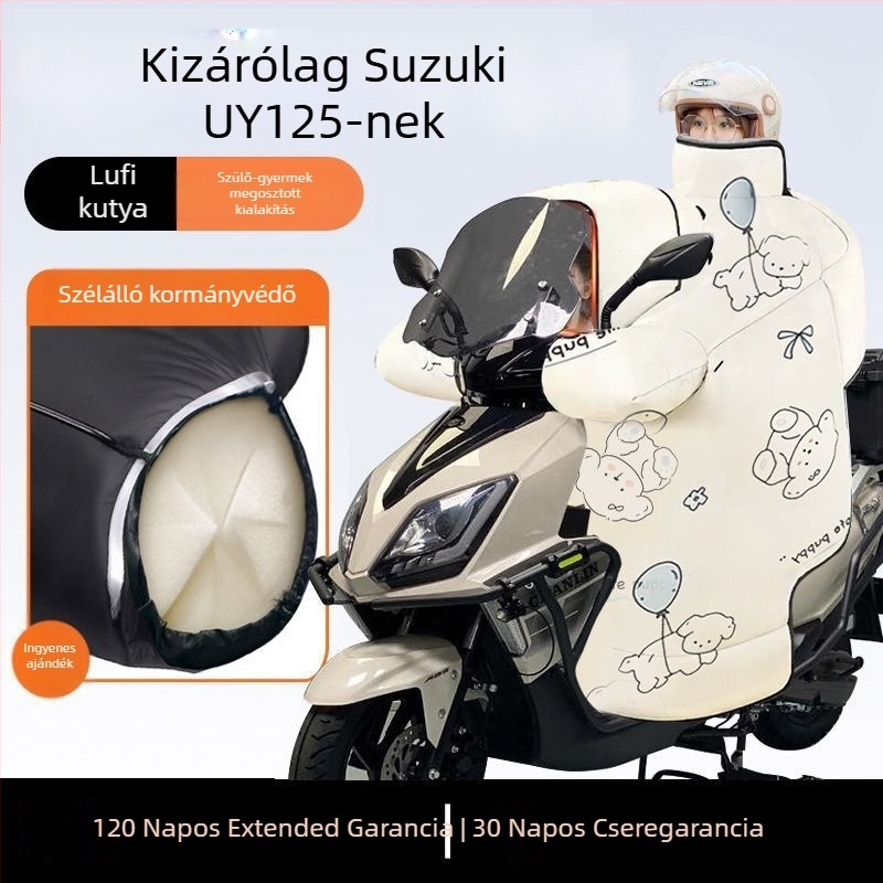 Suzuki Uy125 robogó téli szélvédő takaró fleece bélésével
