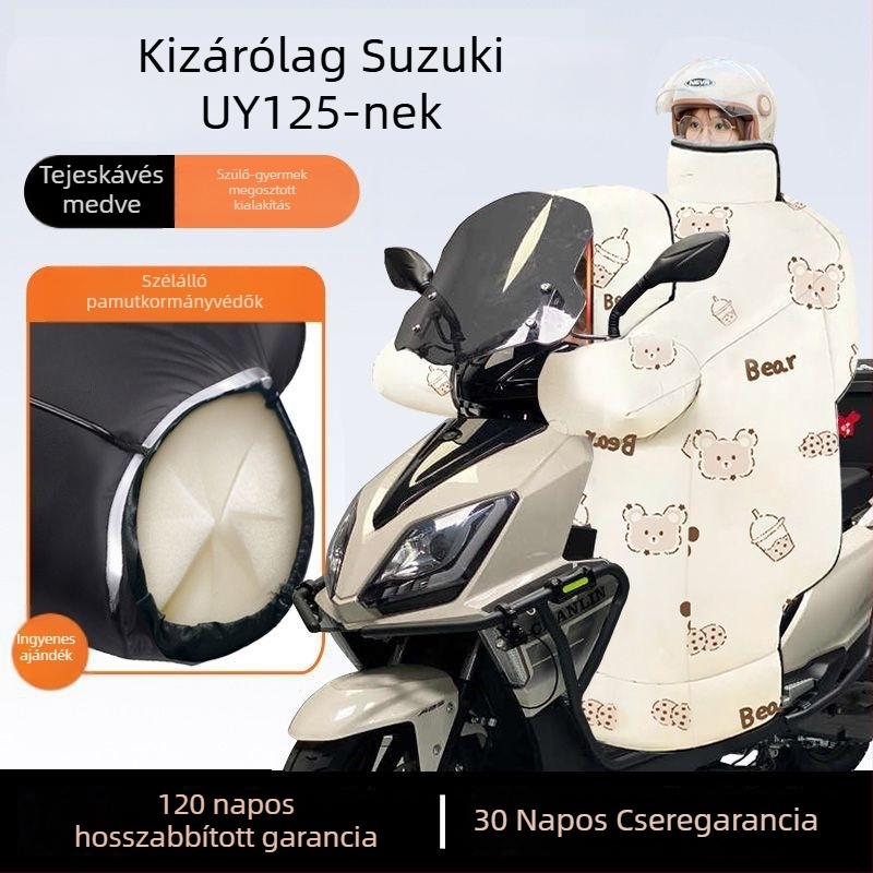 Suzuki Uy125 robogó téli szélvédő takaró fleece bélésével