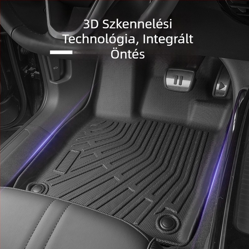 3D TPE All-Weather autópadló szőnyegek Audi Q8-hoz (2019–2026) – járműspecifikus, 5 ülés, egyedi logónyomtatás, hátsó csomagtartó és hátsó támla párna