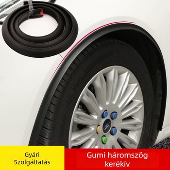 Universális háromszög alakú gumírozott kerékív díszítőcsík és karcolás elleni gumis védő autókhoz