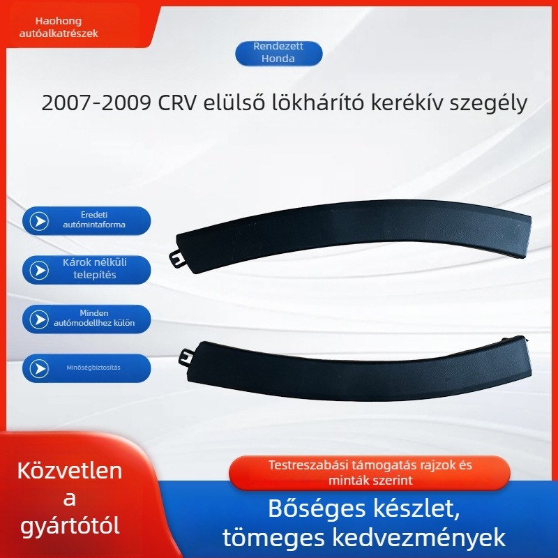 Honda CR-V 2007-2009 számára: dekoratív első lökhárító szemöldöke, ABS anyag, Haohong
