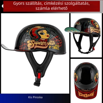 Half Helmet, ABS, Uniszex, Retro Stílus, Motorkerékpárhoz
