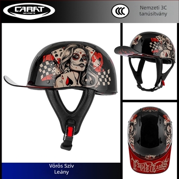 Half Helmet, ABS, Uniszex, Retro Stílus, Motorkerékpárhoz