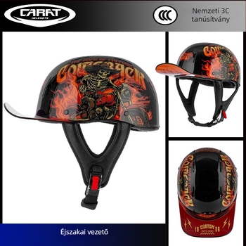 Half Helmet, ABS, Uniszex, Retro Stílus, Motorkerékpárhoz