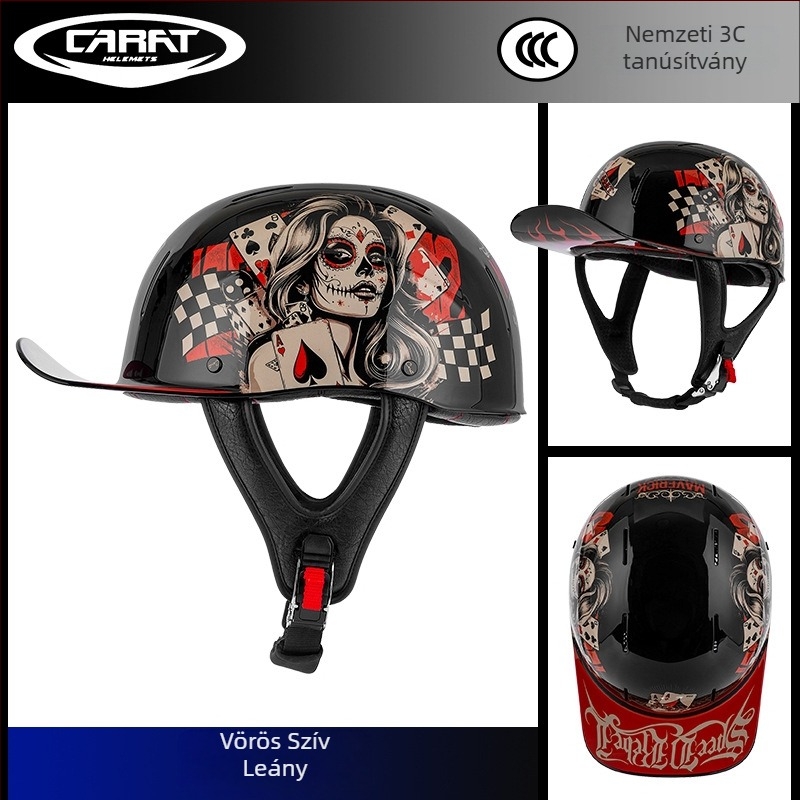Half Helmet, ABS, Uniszex, Retro Stílus, Motorkerékpárhoz