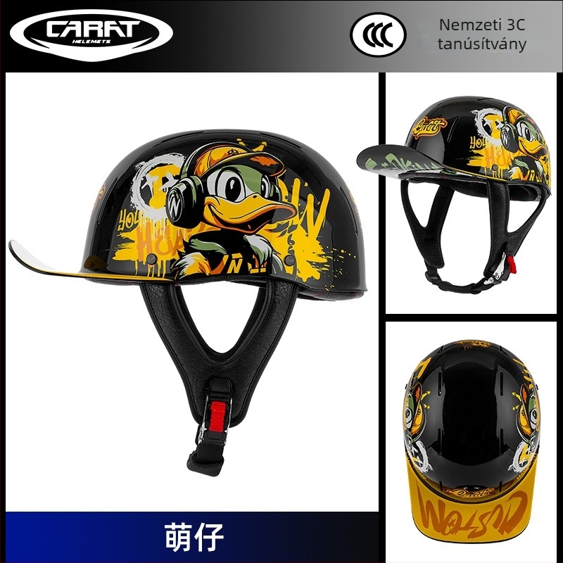 Half Helmet, ABS, Uniszex, Retro Stílus, Motorkerékpárhoz