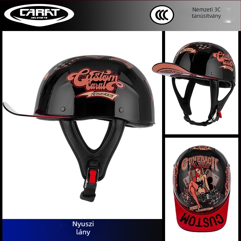 Half Helmet, ABS, Uniszex, Retro Stílus, Motorkerékpárhoz