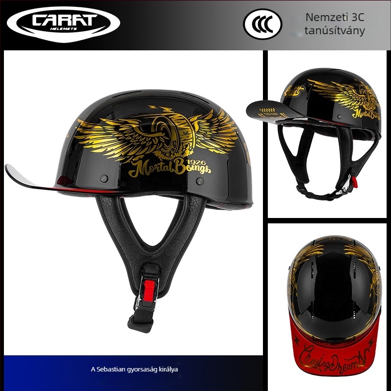 Half Helmet, ABS, Uniszex, Retro Stílus, Motorkerékpárhoz