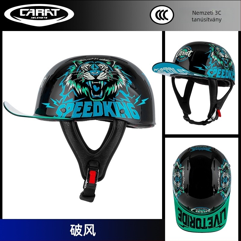 Half Helmet, ABS, Uniszex, Retro Stílus, Motorkerékpárhoz